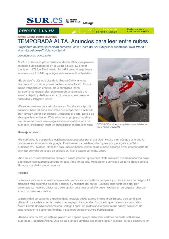  Entrevista en Diario Sur  