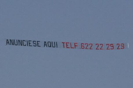 Publicidad aérea Servicio Urgente 24 horas